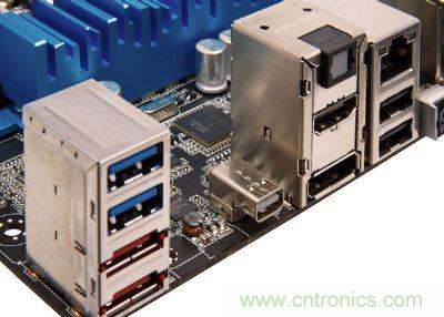 在高檔、新穎的主板，已經開始搭載Thunderbolt高速傳輸接口