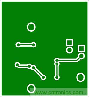 圖6:兩層板布線(底層),器件為TSSOP封裝