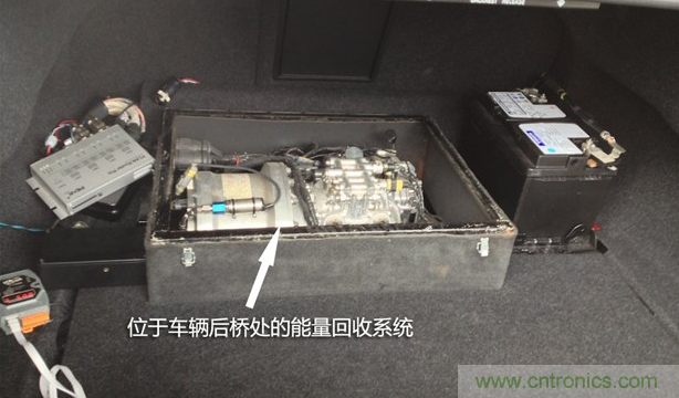 圖2:位于車輛后橋處的系統回收裝置