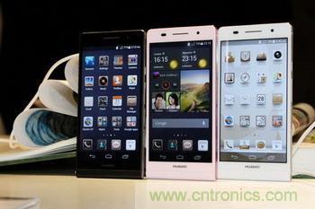 圖:華為最新發(fā)布的P6手機(jī)