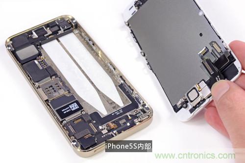 土豪金iPhone 5S拆解：內部結構升級，維修難度增加