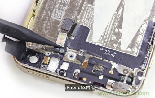 土豪金iPhone 5S拆解：內部結構升級，維修難度增加