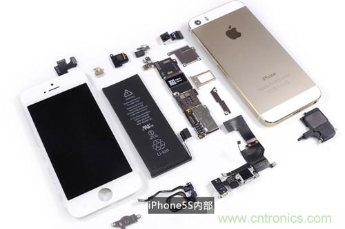 土豪金iPhone 5S拆解：內部結構升級，維修難度增加