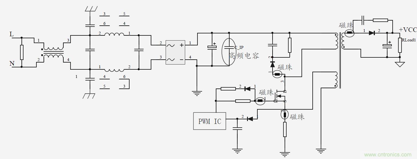 如何改善開關電源電路的EMI特性?
