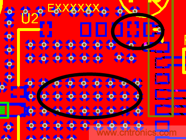 如何引腳接地十字焊盤(pán)，過(guò)孔完全接地?